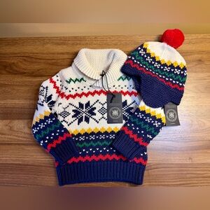 Hudson's Bay Company Infant 12-18 month sweater and hat set